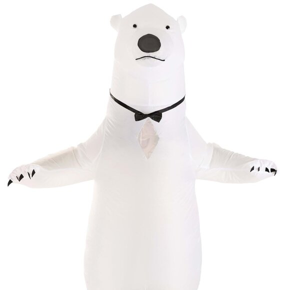 Inflatable Polar Bear Costume Adult Blow up Halloween - Picture 4 of 8